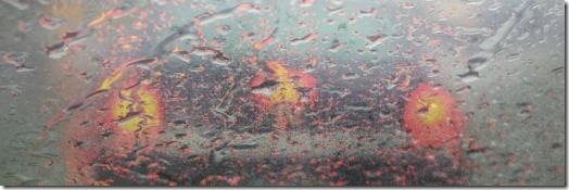 Steamed-up car windows