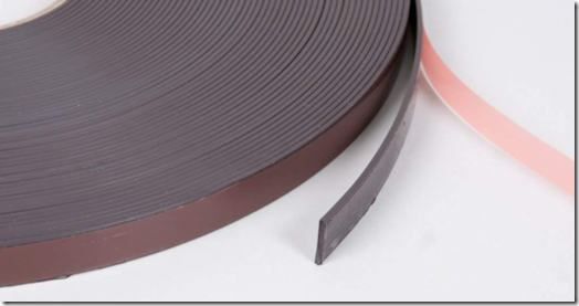 Self-adhesive magnetic strip tape